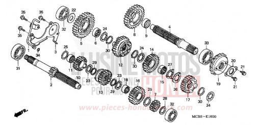 BOITE DE VITESSES XL650V4 de 2004